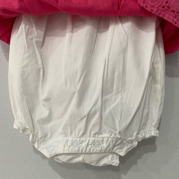 Janie and Jack Infant Pink Romper Dress Size 0-3 Months - Picture 6 of 7